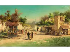 Au Cairo by Henri Langerock, oil on canvas, offered Apr 2022