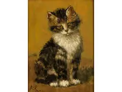 Kätzchen by Henriëtte Ronner-Knip, oil on panel, offered Jul 2016