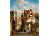 Markttag in Einer Holländischen Stadt by Charles Leickert, oil on panel, offered Sep 2024