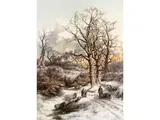 Winterliche Waldansicht by Marius Christiaan Middelbeek, oil on canvas, offered Sep 2024
