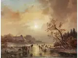 Eisvergnügen by Adolf Stademann, oil on canvas, sold Dec 2025
