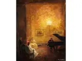 Konzert im Schloss by Otto Eduard Pippel, oil on canvas, sold Jun 2026