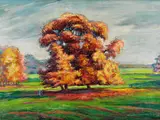 Le Parc D’allonville, Pres D’amiens by Jean Peske, oil on canvas, sold Jun 2024