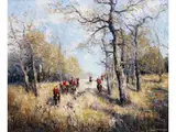 Parforcejagd by Otto Eduard Pippel, oil on canvas, offered Jun 2023