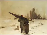 Die Rückkehr des Fischers by Ludovic-Napoléon Lepic, oil on canvas, offered Jun 2024