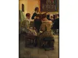 Hausmusik by Wilhelm Schreuer, oil on board, offered Apr 2016