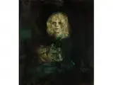 Marion mit Katze by Franz von Lenbach, oil on panel, sold Jul 2018