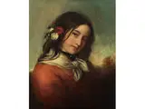 Portrait Eines Jungen Mädchens by William Edward Frost, oil on canvas, sold Dec 2018