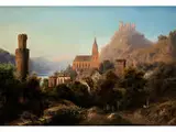 Rheinlandschaft im Abendlicht by Georg Engelhardt, oil on canvas, offered Dec 2016