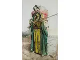 Arabischer Krieger by Giuseppe Signorini, 1857 - 1932, watercolor, offered Apr 2016