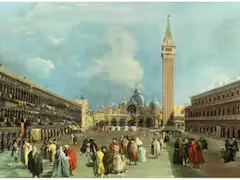 Venedig – Blick auf die Piazza san Marco by Francesco Guardi, oil on canvas, sold Dec 2025