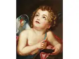 Amor by Johann Grund, oil on canvas, offered Dec 2025