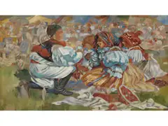 Fest by Joža Uprka, oil on canvas, offered Dec 2025