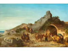 Die Natürliche Festung by Mariano de Franceschi, oil on canvas, offered Apr 2020