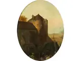 Blick auf ein Altes Stadttor by Giuseppe Bernardino Bison, oil, offered Sep 2019