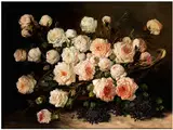 Stillleben mit Rosen in Einem Korb by Pieter ten Cate, oil on canvas, offered Sep 2015