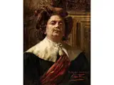 Selbstbildnis im Renaissance-kostüm by Léon Herbo, oil on canvas, offered Mar 2019