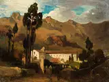 Landschaftsskizze by Antonio Sminck Pitloo, 1791 Arnheim - 1837 Neapel, oil on board, offered Apr 2016