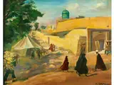 Stadtszene by V. Petrochenko, oil on canvas, offered Jun 2016