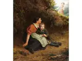 Das Versteckspiel by Felix Schlesinger, oil on board, offered Sep 2025
