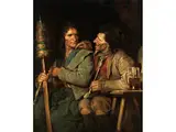 Bauernpaar by Wilhelm Leibl, oil on canvas, offered Apr 2022