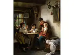 Das Morgengebet by Rudolf Epp, oil on canvas, offered Jun 2025