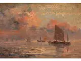 Seestück mit Schiffen by Beppe Ciardi, oil on panel, offered Mar 2015