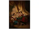 Haremszene by Orientalist des 19. Jahrhunderts, oil on canvas, offered Sep 2015