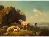 Hirtenidylle by Robert Eberle, 1815 Meersburg – 1860 Eberfing, oil on canvas, sold Apr 2018