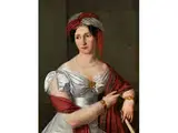 Seidenkleid by Johann Christian von Mannlich, oil on canvas, sold Apr 2018