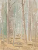 The Pine Forest by Stanley Morel Cosgrove, 1958, oil on canvas, sold Sep 2022