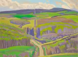 Road and Road Allowance, Spring by Illingworth Kerr, 1975, oil on canvas, sold Sep 2022