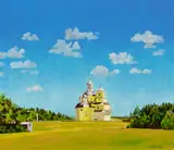 Saints Peter and Paul Russo-Orthodox Church by William Robert Sinclair, 1996, oil on canvas, sold Sep 2022