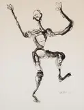 Untitled (Sketch) by Charles Pachter, 1961, mixed media on paper, sold Sep 2022