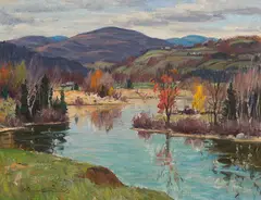 Autumn - The Laurentians by Thomas Hilton Garside, oil on canvas, sold Aug 2022