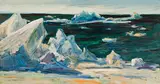 Lancaster Sound, Baffin Island by Margaret Florence Ludwig, oil on canvas, sold Aug 2022