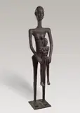 Mother and Child by Peter Aspell, mixed media sculpture, sold Jul 2022