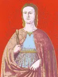 Saint Apollonia by Andy Warhol, 1984, Farbserigraphie auf Karton, sold Jun 2010