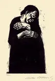 Die Witwe I by Käthe Kollwitz, 1921, Holzschnitt auf Velin, sold Dec 2007