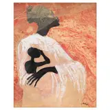 Mother & Child by Willie Lee Nash, Mixed media with elements of watercolor, sold Jan 2025