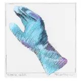 Rubber Glove by Michael A Pierce, Oil pastels and graphite on paper, sold Jan 2025