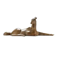 Dozin' Doe by Tim Cherry, Bronze with applied marbleized patina, sold Jan 2025