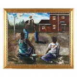 Pick Up Game by Dennis Brown, Acrylic on canvas, sold Jan 2025