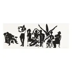 The Dinner Party I by Ben Schonzeit, Ink wash on paper, sold Jan 2025