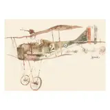 World War I Fighter Plane by Jeff MacNelly, Watercolor on paper, sold Jan 2025