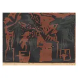 Plants by Willie Anne Wright, Woodblock print in colors, sold Jan 2025