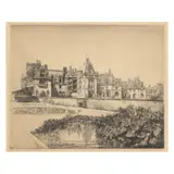 Biltmore House, Near Asheville, North Carolina by Louis Orr, Etching on paper, sold Jan 2025