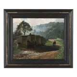 Fort Bridge on the Wye, Bakewell, Derbyshire by H. Winthrop Peirce, Oil on canvas (lined), sold Jan 2025