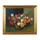 Still Life with Flowers by Francis Humphrey Woolrych, Oil on canvas, sold Jan 2025