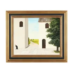 Woman Walking with Cane by Frank Whipple, Oil on canvas, sold Jan 2025